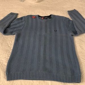 Blue cotton crewneck